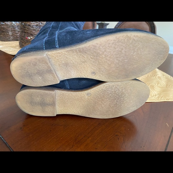 Ted Baker Black Tall Suede Zip Boots 10 - FLAWS - Picture 14 of 16